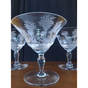 Morgantown Mayfair Clear Stem 4" Cocktail Glass Set Of 3